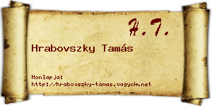 Hrabovszky Tamás névjegykártya