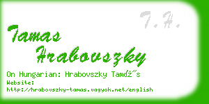 tamas hrabovszky business card